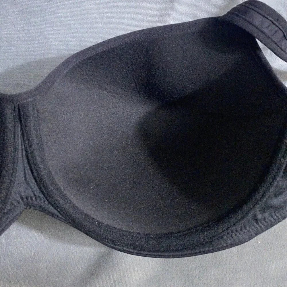 Black Full Coverage Smooth T-Shirt Bra - Brand Unspecified